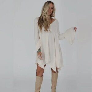 Three Bird Nest NWT The Nest Golden Hour Long Bell Sleeve Tunic Dress Size XL